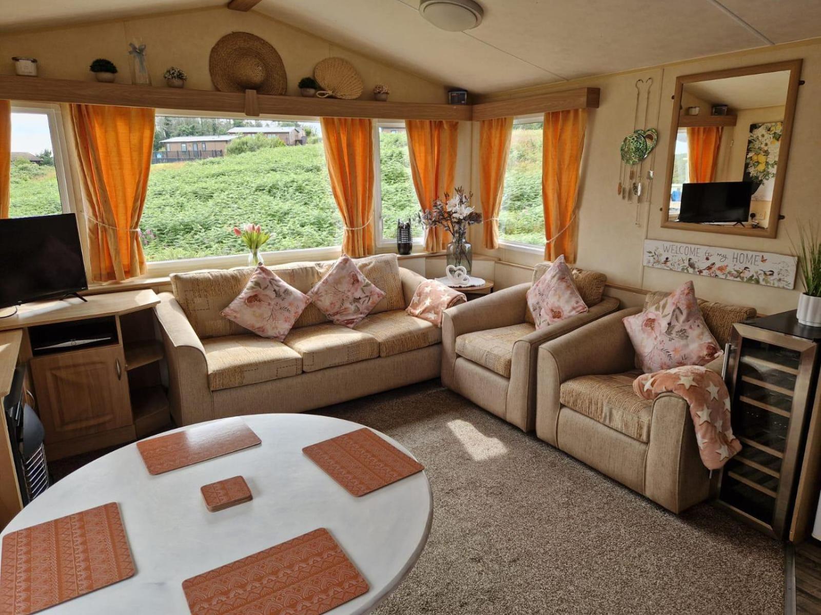 Lochview Retreat Caravan Balminnoch Bagian luar foto